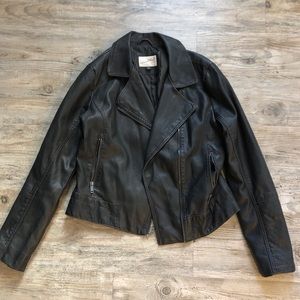 Faux leather black Moto jacket